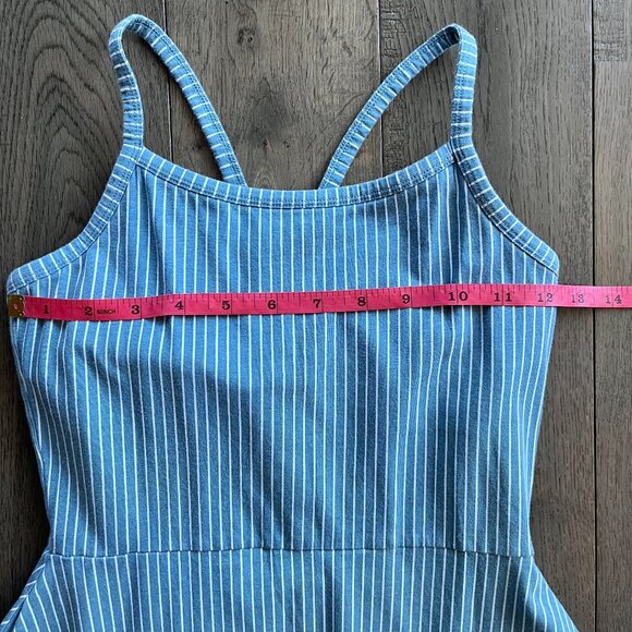 Pact Organic Cotton Bondi Stripe Midi Dress Blue White Size XS - Picture 5 of 7